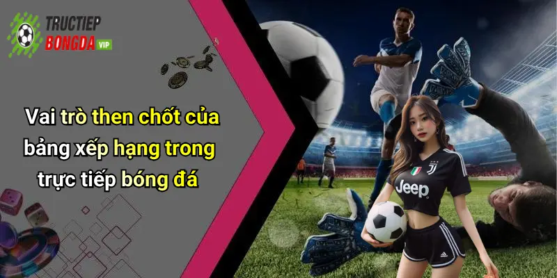 Vai trò then chốt của bảng xếp hạng trong trực tiếp bóng đá